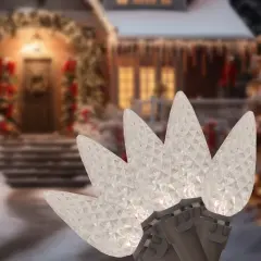 Northlight LED Faceted C6 Christmas Lights - Warm White - 23' Brown Wire - 70ct