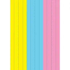 Die-Cut Magnetic Pink/Blue/Yellow Sentence Strips, 2.75" x 11", Pack of 3