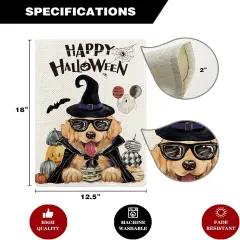 12x18 Inch - Golden Retriever Happy Halloween Garden Yard Flags(Golden Retriever)