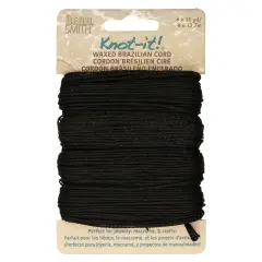 The Beadsmith Brazillian Waxed Cord Mix Black