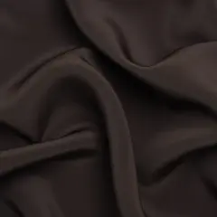 1 Yard Solid Deep Charcoal Silk Fabric, 4Ply Crepe 44" Wide Ideal for Designer Fashion Projects