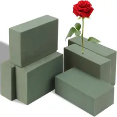 5.5"L x 3.1"W x 1.7"H 6 Pcs Floral Foam Blocks Green Dry & Wet