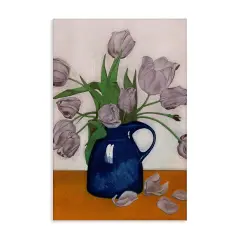 Stupell Industries Falling Tulip Petals Vase Canvas Wall Art Design by Incado