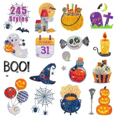 245 Styles Glitter Halloween Tattoos