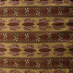 1 Yard Tonga Sea Turtles Peachskin Fabric with Polynesian Hibiscus Floral Print 44/45 Inch Width Taupe