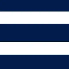 1 Yard Two Inch Stripe Poly Cotton and Polyester Fabric 58/59 Inches Wide Navy Blue