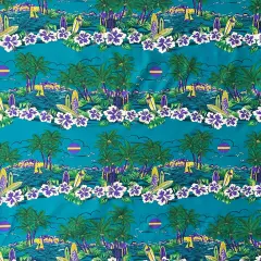 1 Yard Island Sunset Peachskin Fabric For Elegant Apparel And Soft Draping Sewing Projects 45 Inch Width Teal