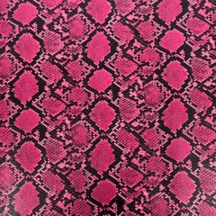 1 Yard Caicos Snake Skin Faux Leather Vinyl Fabric For Upholstery Handbags 54" Width Hot Pink
