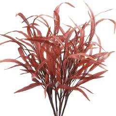 6Pcs Artificial Fall Leaves Grass Stems - 27.5"