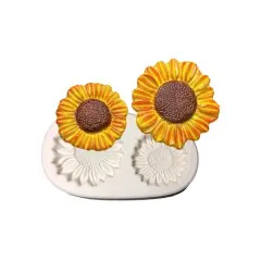 10" x 6" x 1.5" Two Sunflowers Casting Glass Fusing Kiln Mold