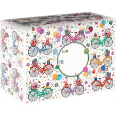 Pack/6: Birthday Bicycles Theme Mailing Box - 12 x 6 x 9"