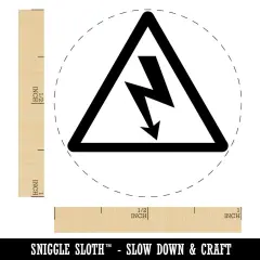 Electrical Hazard Risk Warning Danger Sign Self-Inking Rubber Stamp Crafting Pink