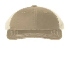Port Authority&reg; Distressed Mesh Back Cap Khaki/ Stone