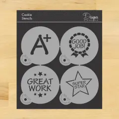 School Days Cookie Stencil Set | C1018 by Designer Stencils | Cookie Decorating Tools |