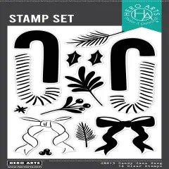 Hero Arts Clear Stamps 4"X6"-Candy Cane Swag