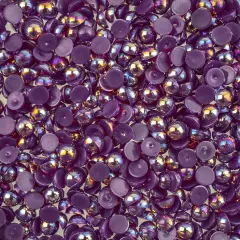 Crystal Lane DIY SS20(5mm) Plastic Pearl Flatback Rhinestones, 575pcs Dark Purple AB