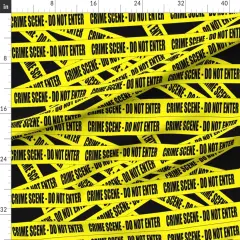 Various Fabrics by the Yard or Fat Quarter Scene Out Tape Pop Art Caution Novelty Custom Printed Fabric by Spoonflower