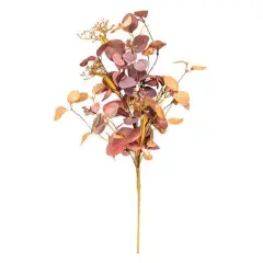 Paper-Wrapped Wire Autumn Silver Dollar Spray 20 Inch Fall Floral