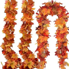 (3 Pcs) Fall Garland for Decorations Fall Leaves Garland