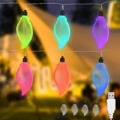 Leaf String Light - 9.84 Ft 10 Led (Colored 2Pack)