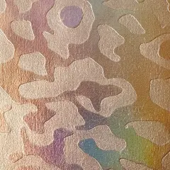 1 Yard Embossed Cheetah Hologram Stretch Velvet Fabric 60" Wide Shiny Spandex Blend for Dancewear & Costumes Gold