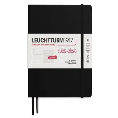 Leuchtturm1917 2026 18-Month Weekly Planner & Notebook - Black, A5