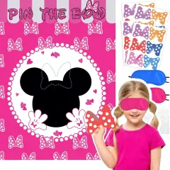 Pin the Bow on the Mouse with 24 Reusable Stickers