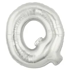 LETTER Q FOIL BALLOON Metallic Silver