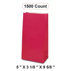 Colored Paper Gift Bags 5'' x 3 1/8'' x 9 5/8'' Design