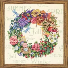 DimensionsWreath of All Seasons Counted Cross-Stitch Kit Multi