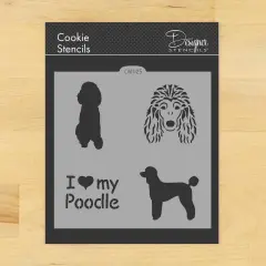 I Love my Poodle Cookie & Craft Stencil | CM025 by Designer Stencils | Cookie Decorating Tools |