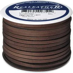 Realeather Latigo Lace Spool, 1/8"x50' - Made USA Dark Brown
