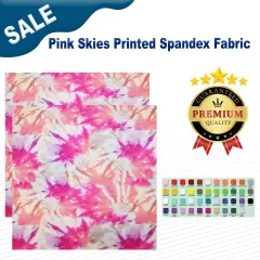 Pink Skies Printed Spandex Fabric