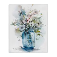 Stupell Industries Cherry Blossoms Country Jar Canvas Wall Art Design by Incado