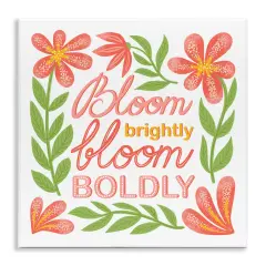 Stupell Industries Bloom Brightly Flower Border Wall Plaque Art Design by Martina Pavlova