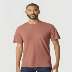 Gildan&reg; Softstyle Crewneck Short Sleeve CVC T-Shirt Cocoa Mist