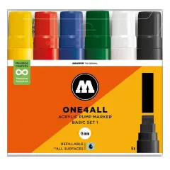 Molotow Acrylic Markers, Two Sizes, Sets of 6