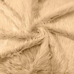 1 Yard Solid Faux Fur Fabric for Costumes, Decor, pillows & beddings Taupe