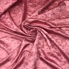 1 Yard Mauve Jacquard satin reversible fabric for tablecloth overlays curtains 58/60 inches wide