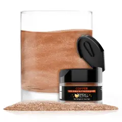 Brew Glitter - Copper Edible Drink Glitter (4g, x1 Flip-Cap Jar) for Beer, Cocktails and Beverages