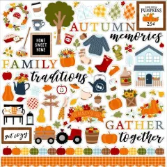 Echo Park Fall Fever 12 x 12 Cardstock Stickers