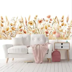 4 Pcs Boho Flower Wall Decals