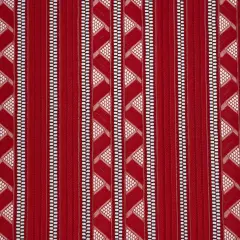 1 Yard Red and Black Corded Lace Fabric Geometric Stripes Sheer Design 52 inch Width