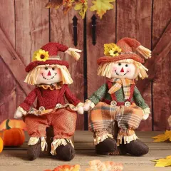 2 Pack Fall Decorations Table Ornaments(Green Red)
