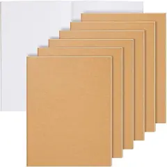 6 Pack Large Bulk Sketchbook Journals (8.5x11 In Journaling Notebooks)