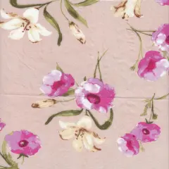 1 Yard Rayon Challis Floral Print Fabric, 54&Prime; Wide ROSE DUSTY