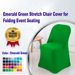 Emerald Green Stretch Chair Cover for Folding Event Seating