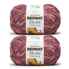 Bernat Blanket Mist-Ical Yarn 24 Pack-Berry