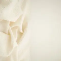 1 Yard Crinkle Check Solid Woven Fabric, 57/58&Prime; Wide Polyester Elastane Blend WHISPER WHITE