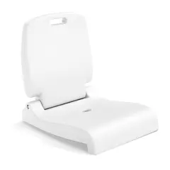 Foldable Outdoor Pool Chair with Handle and Back Support White